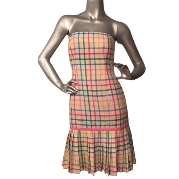 Milly of New York Dresses & Skirts - VTG Milly drop-waist pleated plaid preppy dress